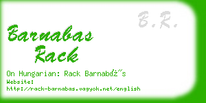 barnabas rack business card